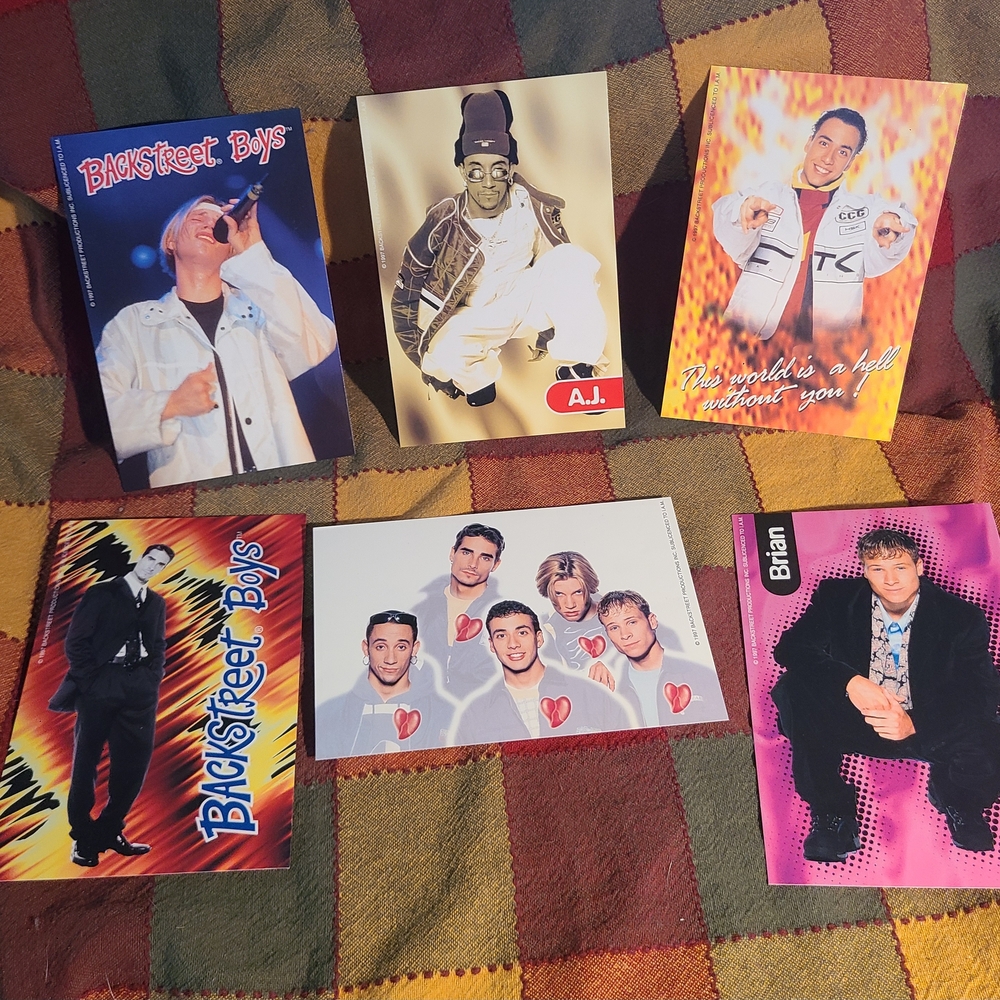 Backstreet Boys Collectible Postcards, Lot Of 6 Y2K